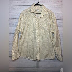 Men’s Southern Pines Tiny Floral Print Long Sleeve Dress Shirt - Size XL